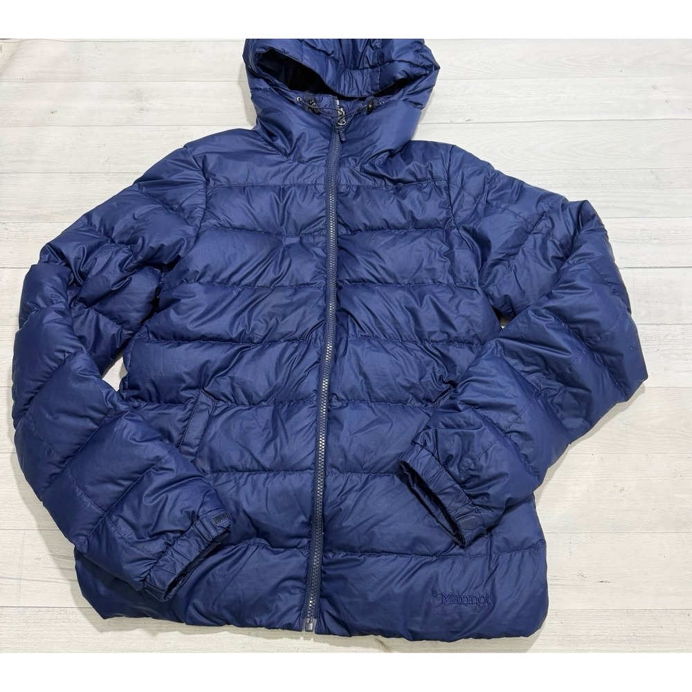 Marmot Women's 700 Goose Down Puffer jacket Blue Size medium